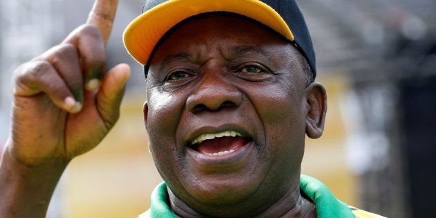 Deputy President Cyril Ramaphosa at an ANC election rally in Port Elizabeth in April 2016.