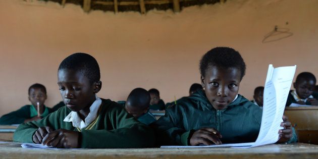 Pupils of Ngcendese School in Mandela's homeland of Mthatha, Eastern Cape, South Africa.