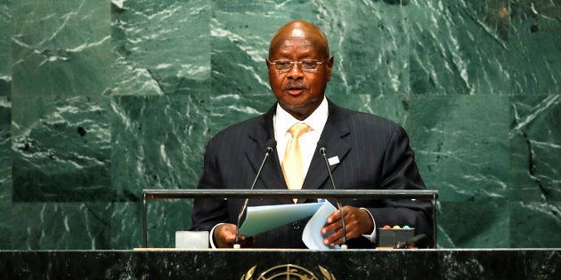 Ugandan President Yoweri Kaguta Museveni addresses the United Nations General Assembly in the Manhattan borough of New York, U.S. September 20, 2016.
