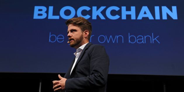 Peter Smith, chief executive officer of Blockchain Ltd., speaks during the Lisbon Web Summit in Lisbon, Portugal, on Tuesday, Nov. 8, 2016.