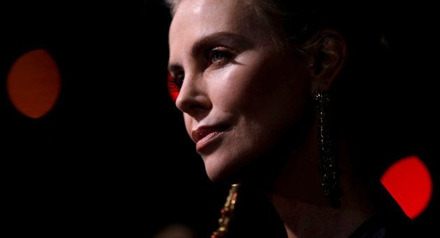 Charlize Theron attends the premiere for "Tully" in Los Angeles on April 18, 2018.