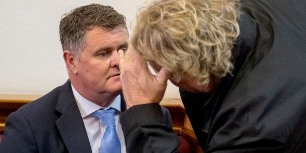 Murder accused Jason Rohde during his trial at the Western Cape High Court on October 09, 2017 in Stellenbosch, South Africa.