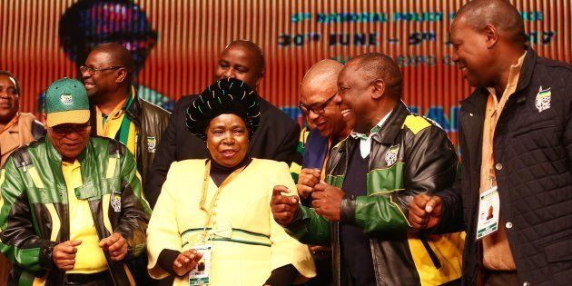 From left: President Jacob Zuma and his three potential successors: Nkosazana Dlamini-Zuma, Deputy President Cyril Ramaphosa and Zweli Mkhize.