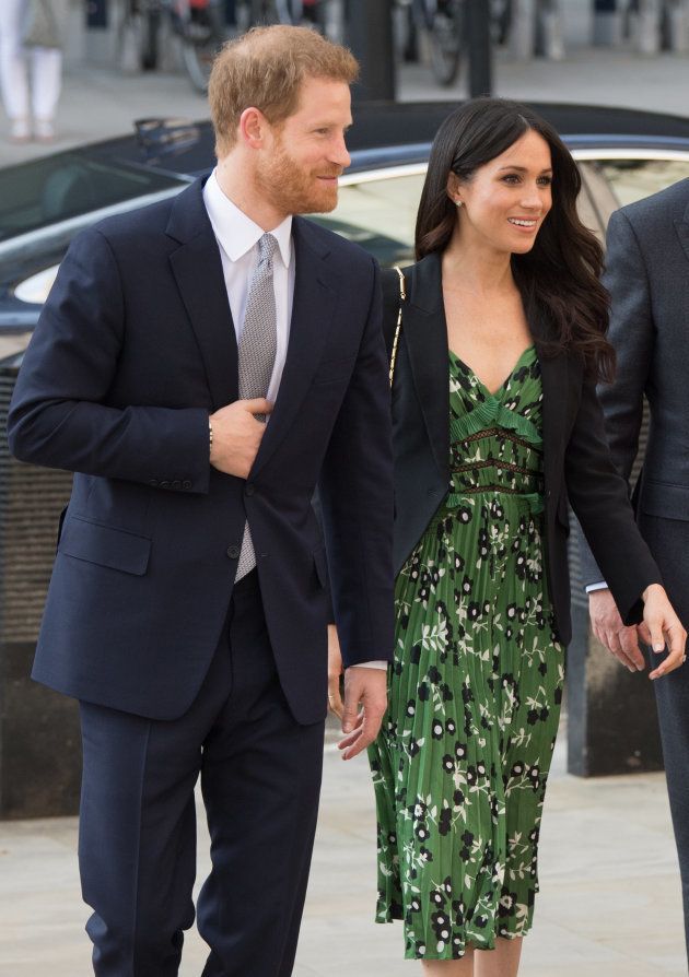 Prince Harry and Meghan Markle attend the Invictus Games Reception at Australia House on April 21, 2018 in London, England.