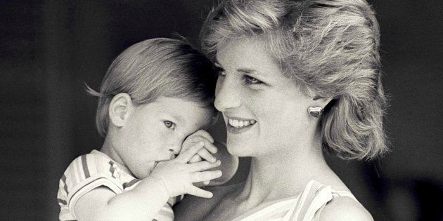 Britain's Princess Diana holds Prince Harry in August, 1988. The princess, who campaigned against the use of landmines, died 20 years ago.