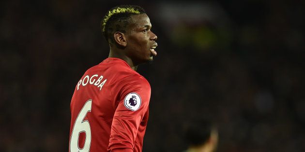 Paul Pogba of Manchester United during the Premier League match between Manchester United and Liverpool at Old Trafford on January 15, 2017 in Manchester, England.