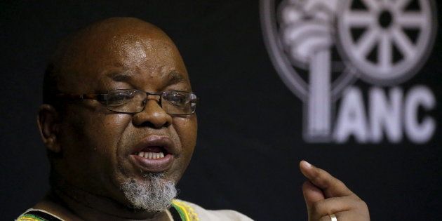 African National Congress (ANC) Secretary General Gwede Mantashe briefs the media at the end of the party's National Executive Committee (NEC) three-day meeting in Pretoria, South Africa March 20, 2016. REUTERS/Siphiwe Sibeko