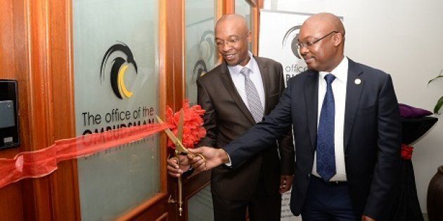 Advocate S'du Gumede, right, the City of Johannesburg's Ombudsman, opens the Ombudsman's Office with Johannesburg's then mayor Parks Tau in July 2015. The Democratic Alliance's Herman Mashaba is now mayor and the corruption-busting capacity is being beefed up.