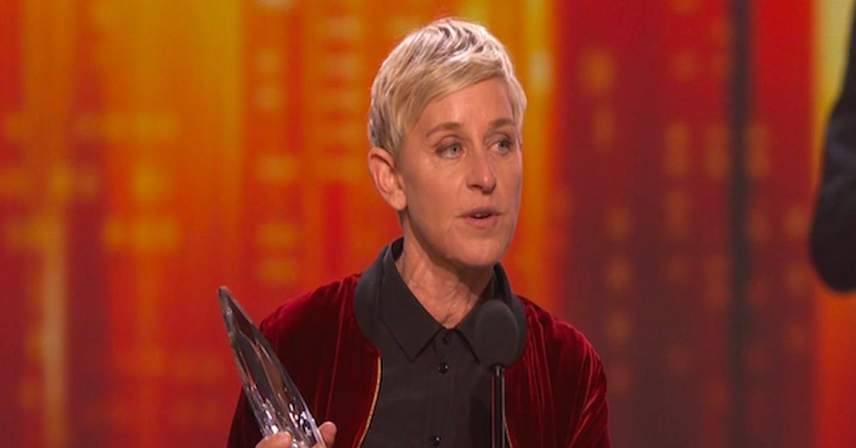 Ellen Degeneres Wins Her 20th Peoples Choice Award Huffpost Uk News