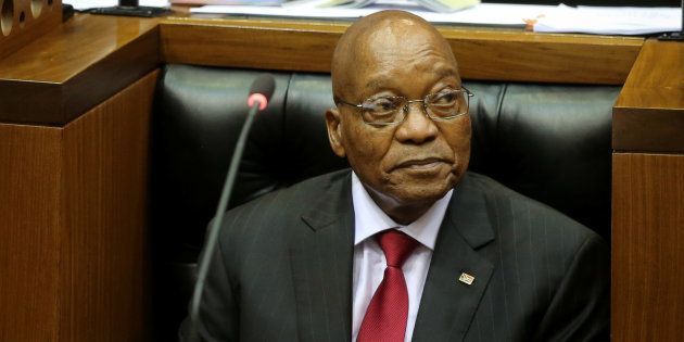 President Jacob Zuma during his State of the Nation Address (SONA) to a joint sitting of the National Assembly and the National Council of Provinces in Cape Town, South Africa February 9, 2017.