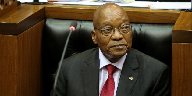 President Jacob Zuma during his State of the Nation Address (SONA) to a joint sitting of the National Assembly and the National Council of Provinces in Cape Town, South Africa February 9, 2017.