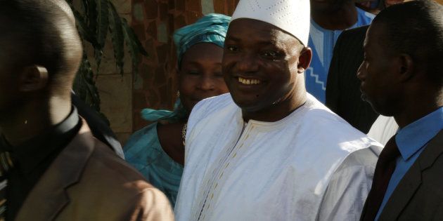 Gambia's President-elect Adama Barrow is seen after his inauguration at Gambia's embassy in Dakar, Senegal January 19, 2017.