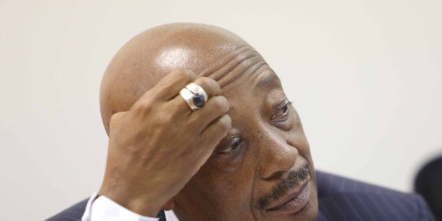 CAPE TOWN, SOUTH AFRICA NOVEMBER 28: (SOUTH AFRICA OUT) South African Revenue Services (SARS) commissioner Tom Moyane during his appearance before Parliaments finance committee on November 28, 2017 in Cape Town, South Africa. Moyane appeared before the committee to present the revenue service's annual report and to field questions about the suspension, investigation and reinstatement of Jonas Makwakwa. (Photo by Gallo Images / The Times / Esa Alexander)