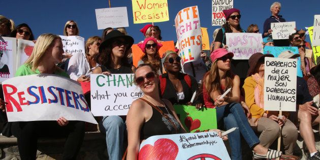 Hundreds of thousands more women thronged New York, Los Angeles, Chicago and Boston to rebuke Trump on his first full day in office.