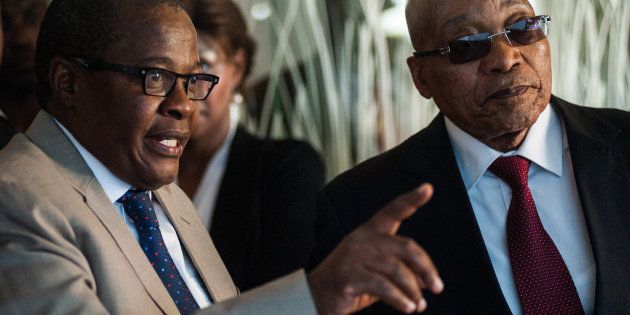Brian Molefe and President Jacob Zuma in 2016, when Molefe still ran Eskom.