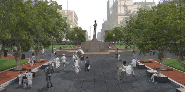 Artist's impression of Pretoria's Church Square.