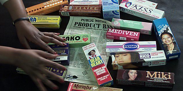 Damaging skin-lightening products are still widely used in South Africa despite strict advertising regulations and a ban on dangerous components like hydroquinone and mercury.