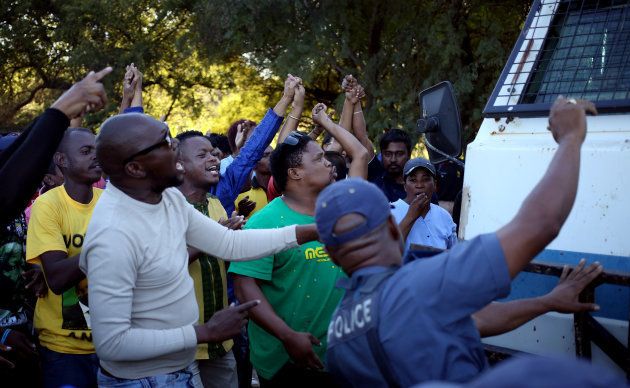 Protesters in Mahikeng, North West, continue their call for premier Supra Mahumapelo to resign, April 20 2018.