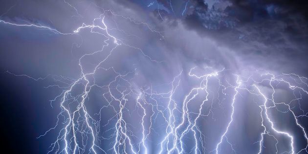 Lightning over the Rincon Mountains