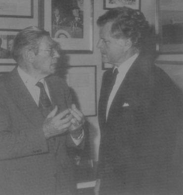 Beyers Naudé in an undated image talking with U.S. seneator Ted Kennedy.