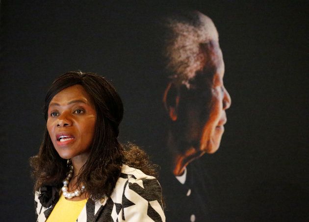 Public Protector Thuli Madonsela speaks at the Nelson Mandela Foundation in Houghton, Johannesburg, South Africa May 10,2016. Picture taken May 10, 2016.
