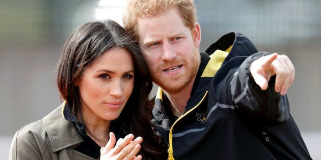 Meghan Markle and Britain's Prince Harry in April.