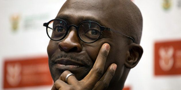 South Africa's Finance Minister Malusi Gigaba addresses a news conference in Pretoria, South Africa April 4, 2017. REUTERS/James Oatway