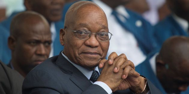 South Africa's President Jacob Zuma after speaking to members of the Twelve Apostles' Church in Christ at the Moses Mabhida Stadium in Durban, South Africa, December 4, 2016.