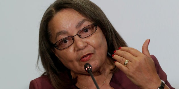 Cape Town Mayor Patricia De Lille speaks to the media during a news conference at the C40 Mayors Summit at a hotel in Mexico City, Mexico December 2, 2016. REUTERS/Henry Romero