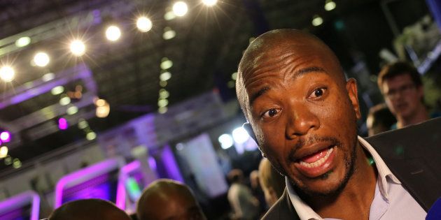 Democratic Alliance leader Mmusi Maimane gestures as he speaks to members of the media at the result center in Pretoria, South Africa August 4, 2016.