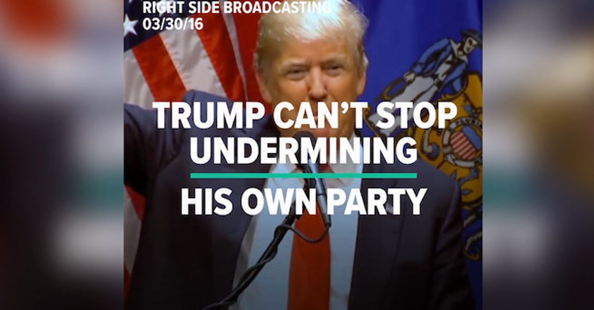 Trump Cant Stop Undermining His Own Party Huffpost Uk News