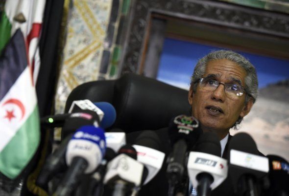 Western Saharan foreign minister Mohamed Salem Ould Salek gives a press conference on March 16, 2016, in the Algerian capital Algiers.