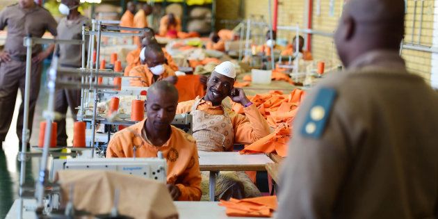 Boksburg Correctional Services Centre inmates, taking part in rehabilitation programmes.