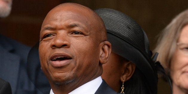 North West premier Supra Mahumapelo during the funeral service of struggle icon Winnie Madikizela-Mandela on April 14 2018 in Johannesburg.