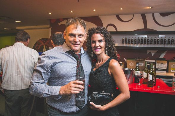 Afrikaner activist and singer Steve Hofmeyr and his wife, Janine, at the launch of AfriForum's documentary "Tainted Heroes" in 2016.