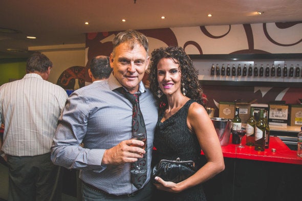 Afrikaner activist and singer Steve Hofmeyr and his wife, Janine, at the launch of AfriForum's documentary "Tainted Heroes" in 2016.