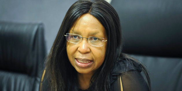 Qedani Mahlangu, as Gauteng MEC for Health, in 2015.