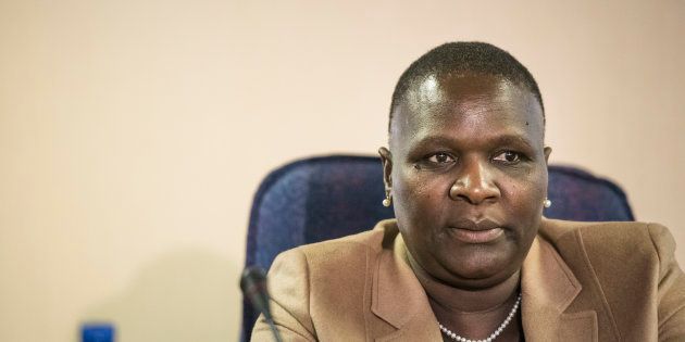 PRETORIA, SOUTH AFRICA JUNE 01 (SOUTH AFRICA OUT): Suspended National Police Commissioner; Riah Phiyega during the Claassen Commission of Inquiry on June 01, 2016 in Pretoria, South Africa. During the inquiry into her fitness to hold office, Phiyega was told her decision not to testify or call witness in her defence will come back to haunt her. (Photo by Gallo Images/Foto24/Theana Breugem)