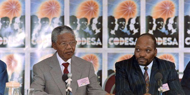 Nelson Mandela and Jacob Zuma at Codesa in December 1991. Zuma promised a return to the Mandelaesque style of people's leadership when he became head of state in 2009.