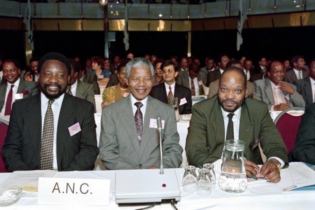 Cyril Ramaphosa, Nelson Mandela and Jacob Zuma at Codesa on December 20, 1991, in Johannesburg. Ramaphosa now hopes to succeed Zuma as ANC leader.