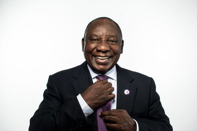 Cyril Ramaphosa, South Africa's president, poses for a photograph following a Bloomberg Television interview in London, U.K., on Wednesday, April 18, 2018. Photographer: Simon Dawson/Bloomberg via Getty Images