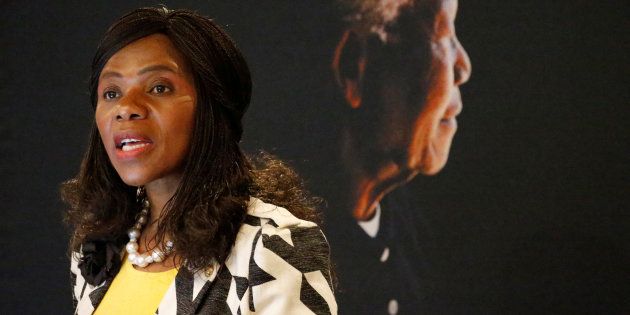 Then public protector Thuli Madonsela speaks at the Nelson Mandela Foundation in Houghton, Johannesburg, South Africa May 10, 2016.