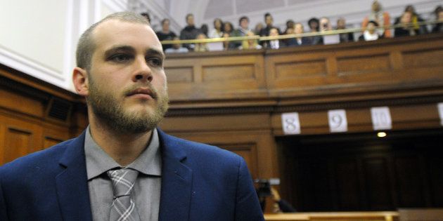 Henri van Breda is pictured in court prior to Judge Desai reading out the judgment in the Western Cape High Court on May 21, 2018 in Cape Town, South Africa.