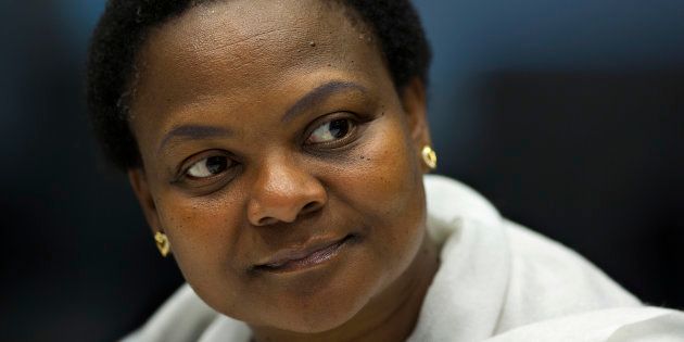 Nelisiwe Magubane, director-general of South Africa's Department of Energy, listens during an interview in New York, U.S., on Friday, Jan. 31, 2014. South Africa plans to add 3,725 megawatts of renewable-energy capacity by the end of 2016 to help state utility Eskom Holdings SOC Ltd. meet demand.