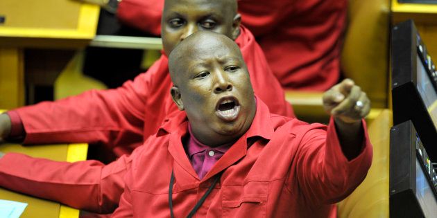 EFF leader Julius Malema during a two-day debate of President Jacob Zumaâs 2016 State of the Nation Address delivered last week on February 16, 2016 at Parliament in Cape Town.