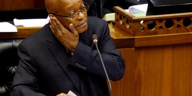 President Jacob Zuma addresses Parliament in Cape Town, South Africa, May 31, 2017. REUTERS/Mike Hutchings