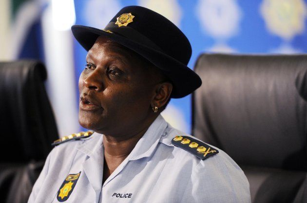 Former South African National police commissioner Riah Phiyega speaks at the release of the 2013/2014 annual crime statistics at the South African Police Service Training Academy in Pretoria on September 19, 2014. (Photo credit: STRINGER/AFP/Getty Images)