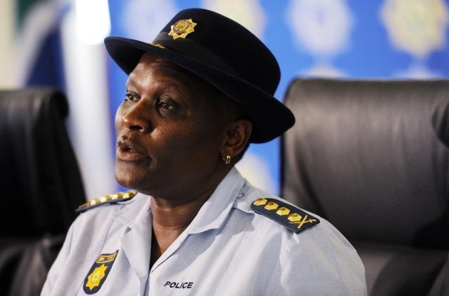 Former South African National police commissioner Riah Phiyega speaks at the release of the 2013/2014 annual crime statistics at the South African Police Service Training Academy in Pretoria on September 19, 2014. (Photo credit: STRINGER/AFP/Getty Images)