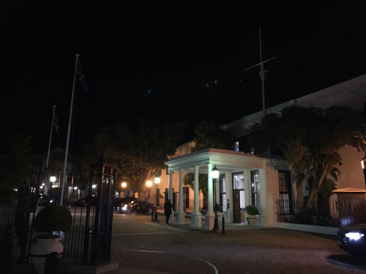 Tuynhuys, the president's office in Cape Town, on Thursday evening.