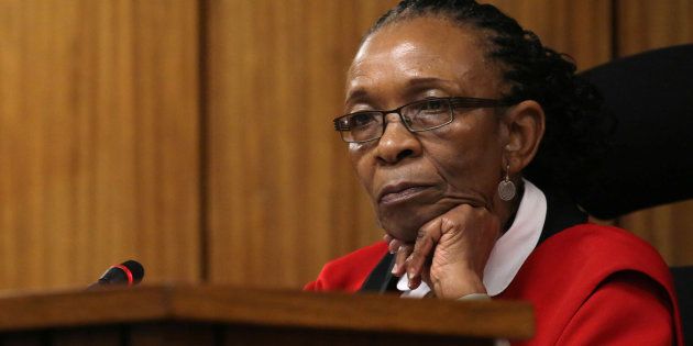 Judge Thokozile Masipa looks on during the resentencing hearing of Paralympic gold medalist Oscar Pistorius, convicted of the 2013 murder of his girlfriend Reeva Steenkamp, at Pretoria High Court, South Africa 15 June 2016. REUTERS/Siphiwe Sibeko